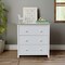 International Concepts Solid Wood Bedroom Dresser/Chest with 3 Drawers, White BD08-8003 - alternate 6